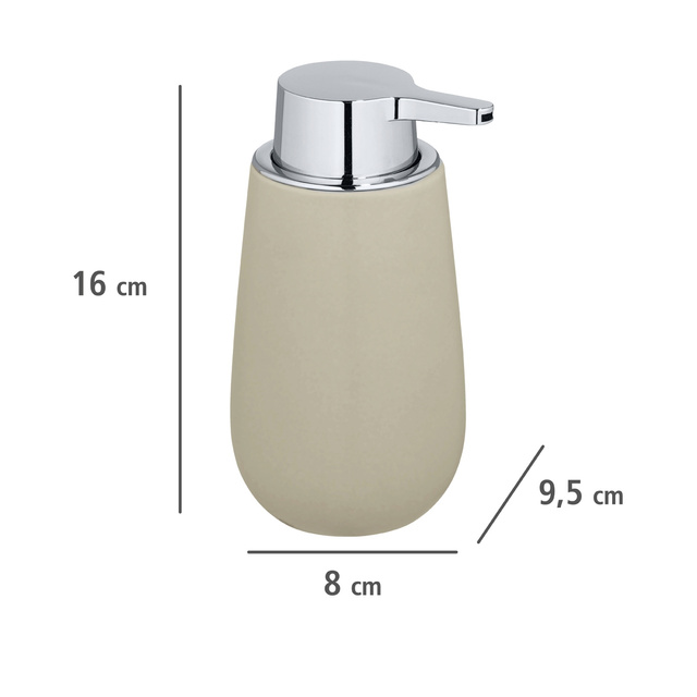 Dispenser săpun lichid BADI, Negru, 320 ml, WENKO