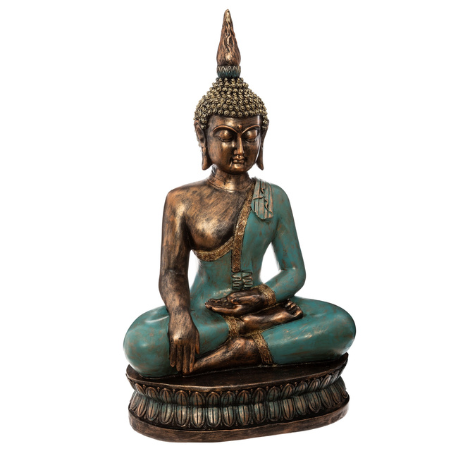 Figurina Buddha, decorațiune din polirasină, înălțime 72,5 cm