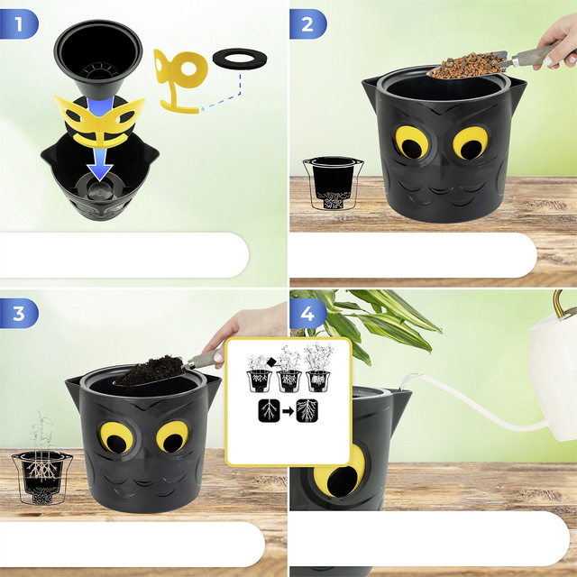 Ghiveci cu indicator de apa, Ø 18 cm