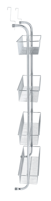 Raft cu cosuri pentru montare pe usa, din otel cromat