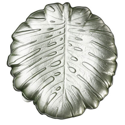 Farfurie de sticla pentru prajitura LEAF, 28 cm