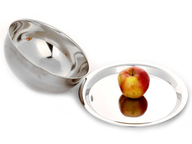 Tavă metalică pentru prăjituri și gustări cu capac Ø 24 cm