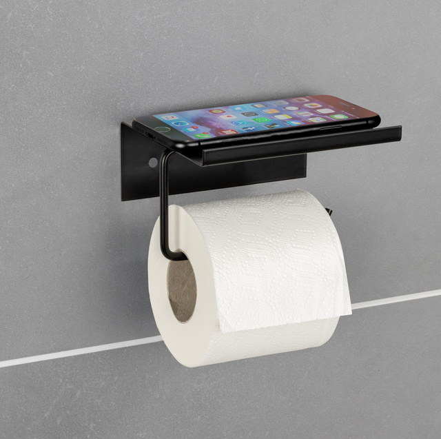 Suport pentru hartie metalic DESULO cu polita