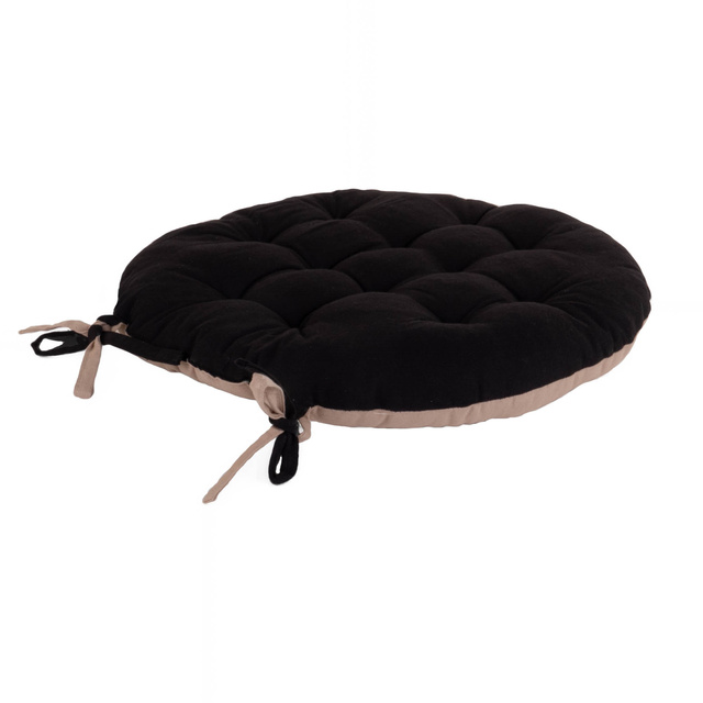Perna rotundă pentru scaun cu legături DUO, 100% bumbac, Ø 38 cm