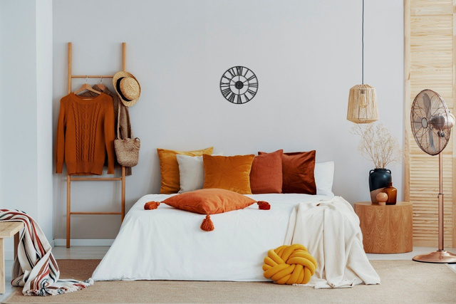 Ceas de perete cu cifre romane, Ø 37 cm, culoare neagră