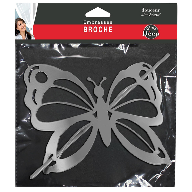 Clip pentru perdea fluture, 1 buc, 16 cm