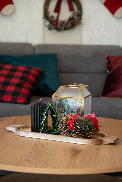 Sfeșnic, decor de Crăciun, 15 cm