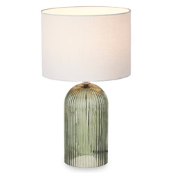 Lampa de masa cu baza din sticla canelata, LINES, Ø 25 cm