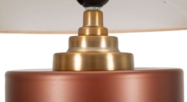 Lampă de masă elegantă cu abajur textil, Ø total 36 cm