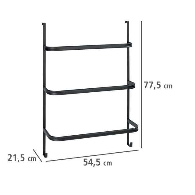 Umeraș pentru prosoape de ușă, IRPINIA neagru, Wenko