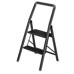 Scara pliabila, 2 trepte, Negru, WENKO