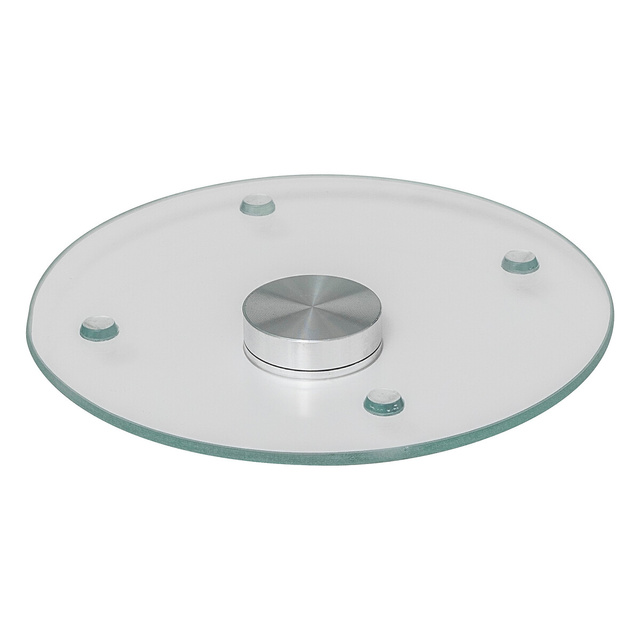 Tavă rotativă albă efect marmură