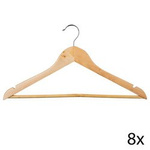 Umerașe din lemn pentru haine, 8 buc