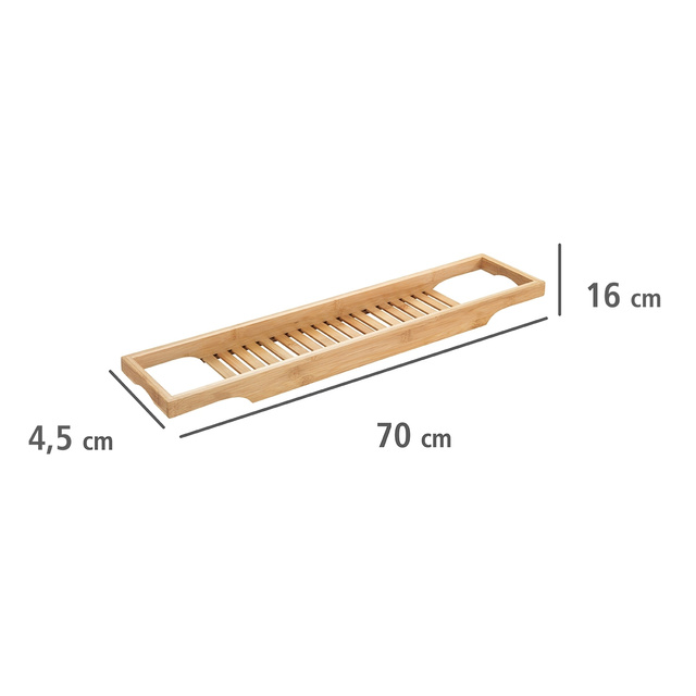 Raft pentru cazi din bambus BAMBOO, 70 x 16 x 4,5 cm, Wenko
