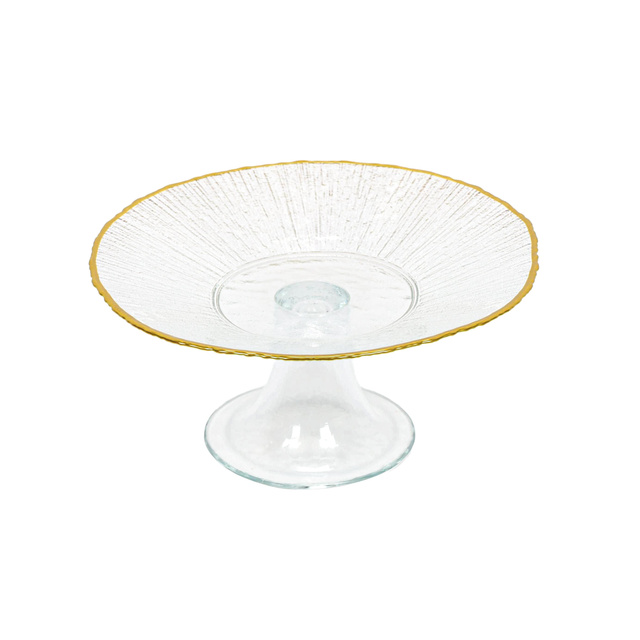 Platou pentru tort cu margine aurie DATURA, 21 cm