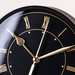Ceas de masă negru cu ace aurii, 19,5 x 6,5 x 18,5 cm