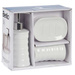 Set de baie alb STRIPED, 3 piese