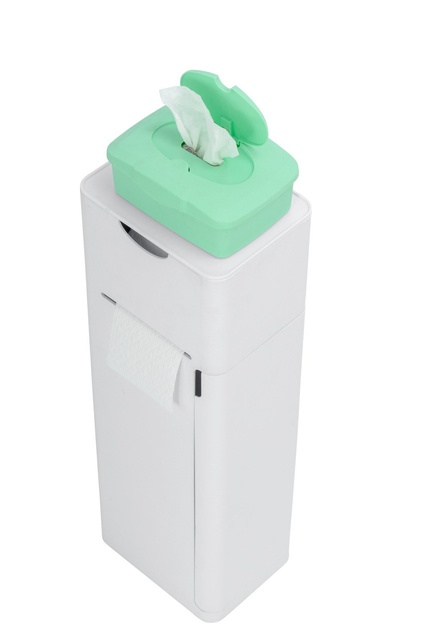 Suport pentru hârtie igienică și perie IMON, 6 în 1, alb, WENKO