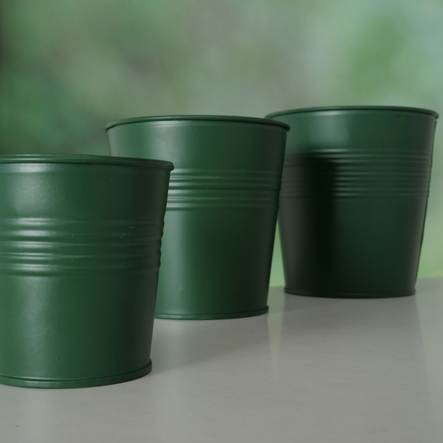 Ghivece de gradina zincate Lingo, exterioare, 3 bucati