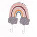 Umeraș pentru haine pentru copii Curcubeu și nori, 20 x 4,5 x 26,5 cm