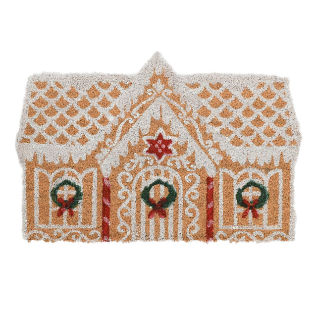 Covoare în formă de căsuță din turtă dulce, fibră de cocos, 59x39 cm, model 2