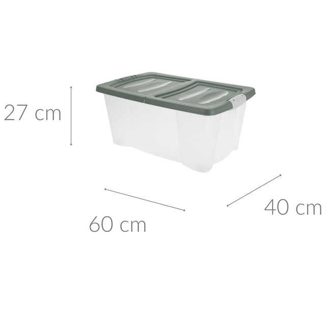 Recipient cu roți si capac, 39 l