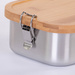 Cutie de pranz cu capac din bambus, 16 x 11,5 x 6 cm