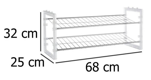 Raft metalic pentru pantofi, încălțăminte - 2 niveluri
