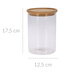 Recipient din sticlă, borcan cu capac din bambus, 1,7 l