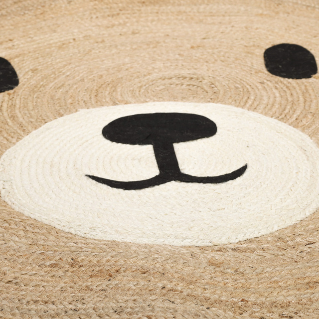 Covoraș pentru camera copiilor NIMI, urs cu urechiușe, Ø 117 cm