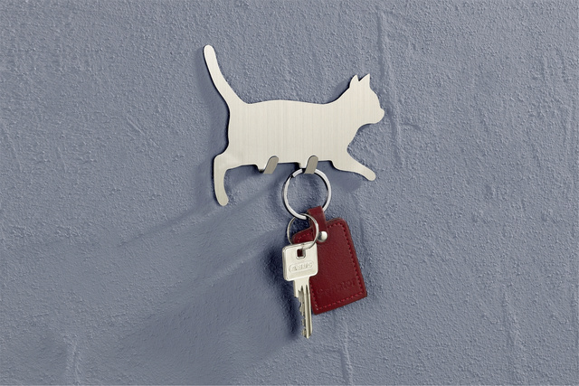 Cuier cu două cârlige, inox, Maximex