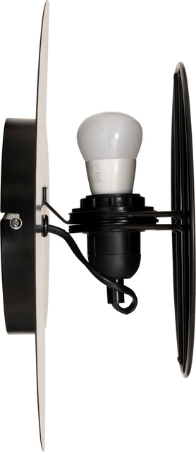 Aplica de perete neagră loft MYSTI, înălțime 30,5 cm