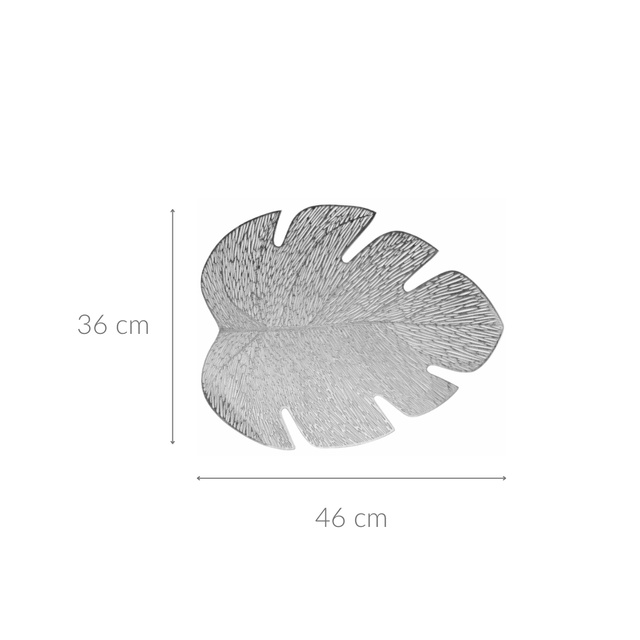 Set de masă în formă de frunză, 36 x 46 cm