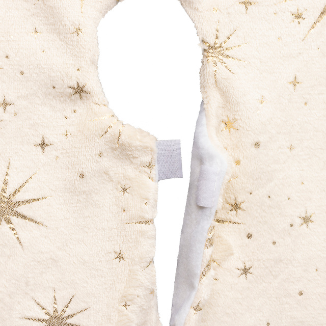 Covor decorativ pentru brad, stele aurii, Ø 90 cm