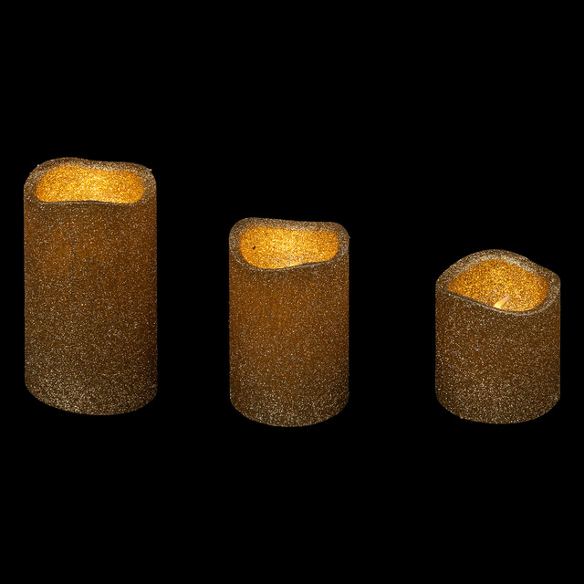 Set lumanari LED in diverse marimi, 3 bucati