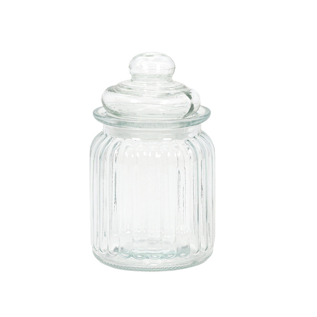 Borcan cu nervuri cu capac