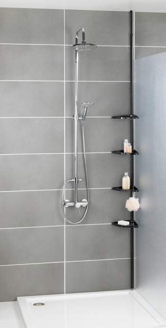 Etajera telescopica Opal, Negru, ALLSTAR