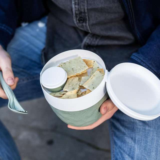 Cutie pentru salata si sos BENTOBOX L, 3 elemente, KOZIOL