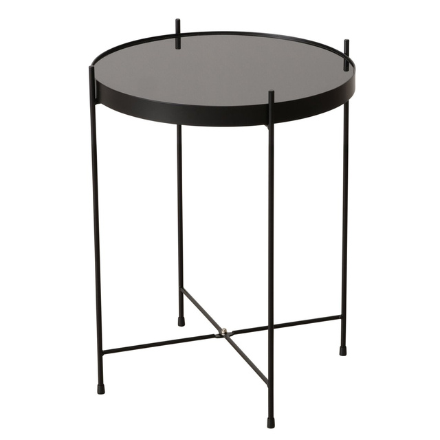 Masa metalica cu blat din sticla, SHERIN, 50 cm