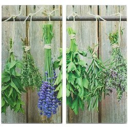 Plăci de protecție din sticlă LAWENDA pentru aragaz – 2 bucăți, ZELLER, model 7