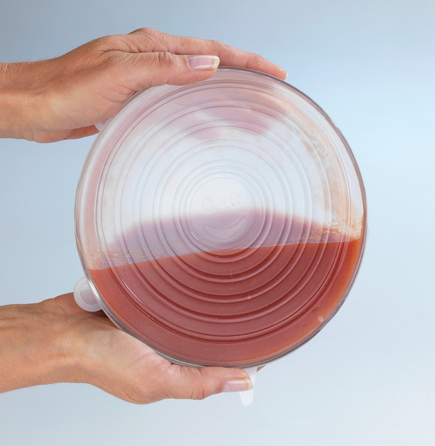 Capace din silicon pentru recipiente, flexibile, 6 bucăți