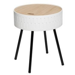 Masuta de cafea rotunda SHIRO cu depozitare