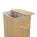 Coș de rufe din bambus cu capac, 80 l