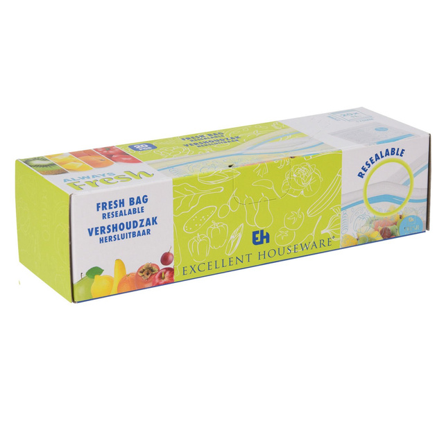 Pungi alimentare cu fermoar, 1 litru, 20 buc