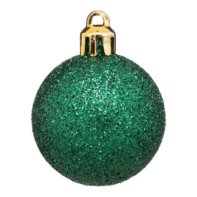 Globuri multicolore cu diferite finisaje, Ø 4 cm, 12 buc.