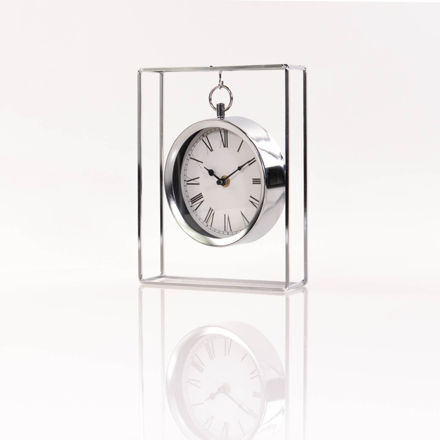 Ceas de masa pe suport metalic, 25 cm