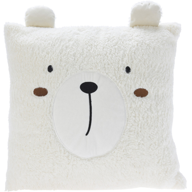 Perna de pluș ANIMAL, cu urechi, 43 x 43 cm