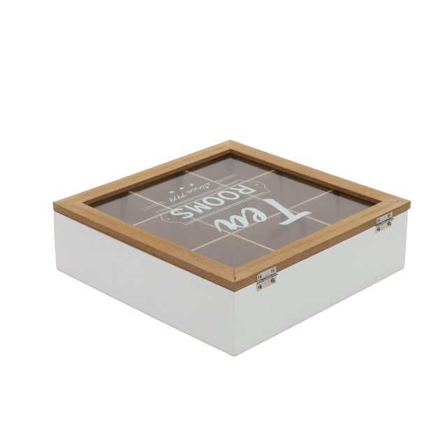 Recipient pentru ceai cu compartimente TEA ROOM, 24 x 24 x 7 cm