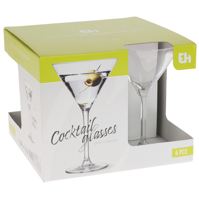 Pahare Martini, 260 ml, 4 buc.