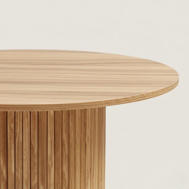 Măsuță de cafea riflată SCAVA, Ø 70 x 40 cm